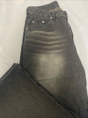Washed Black Baggy Jeans